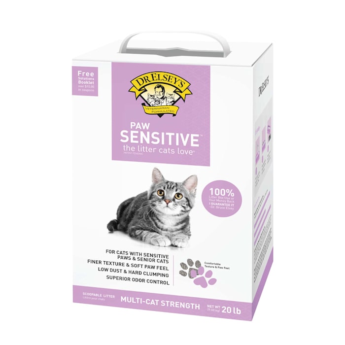 Dr. Elsey's Paw Sensitive Clumping Clay Cat Litter, 20 lbs.