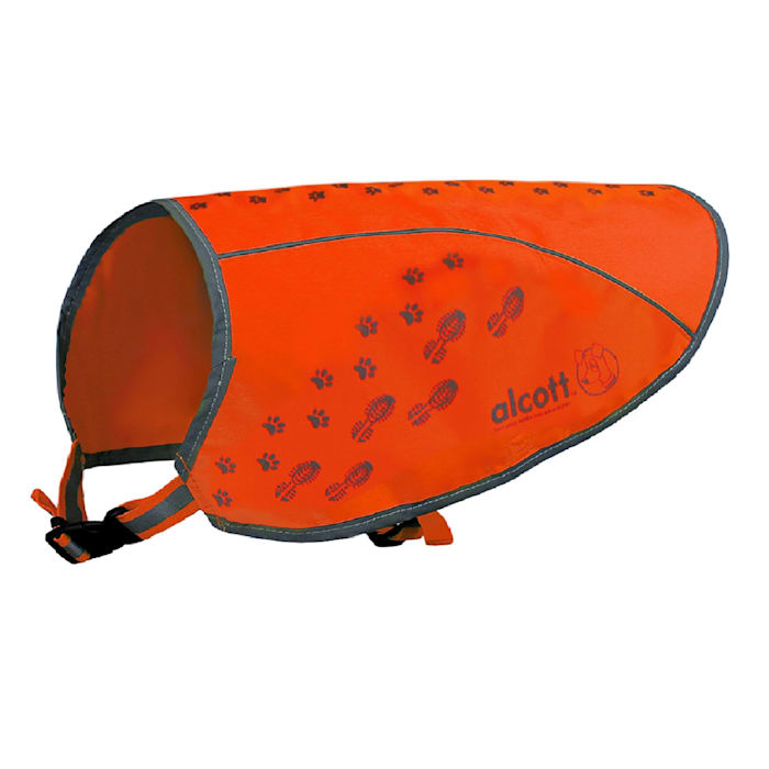 Alcott Visibility Dog Vest, Reflective Trim, Large, Neon Orange