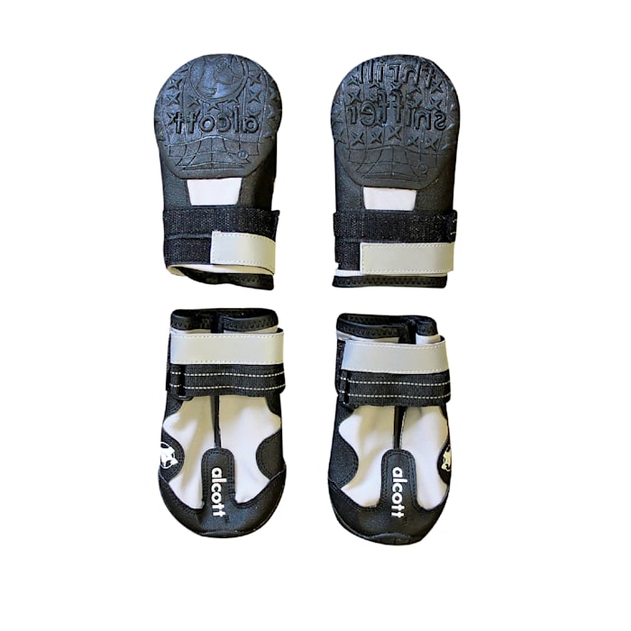 Alcott Adventure Boots - Small Dog Boots, Gray & Black - Paw Protection