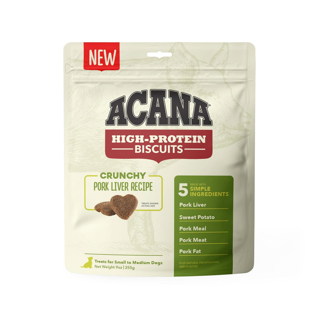 Acana Biscuits Small Breed, High Protein Crunchy Pork Liver Recipe, 9 oz