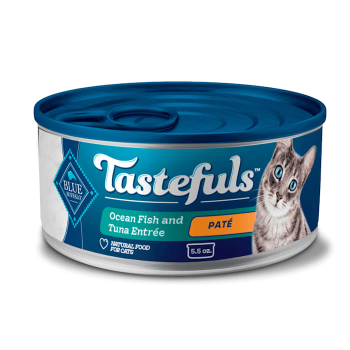Blue Buffalo Tastefuls Ocean Fish & Tuna Pate Wet Cat Food, 5.5 oz