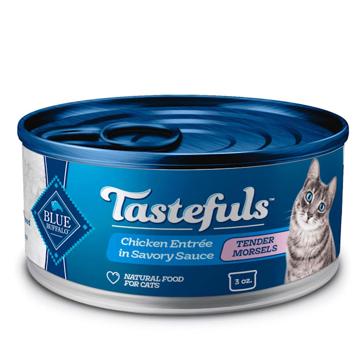Blue Buffalo Tastefuls Chicken Entree Wet Cat Food, Tender Morsels in Gravy, 3 oz