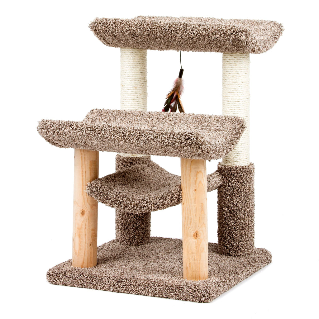 Serene Feline 3 Tier Cat Lounger With Toy, 22.5" L X 19" ...