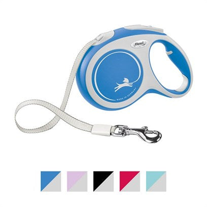 Flexi New Comfort Retractable Tape Dog Leash, Green, Medium, 16 ft