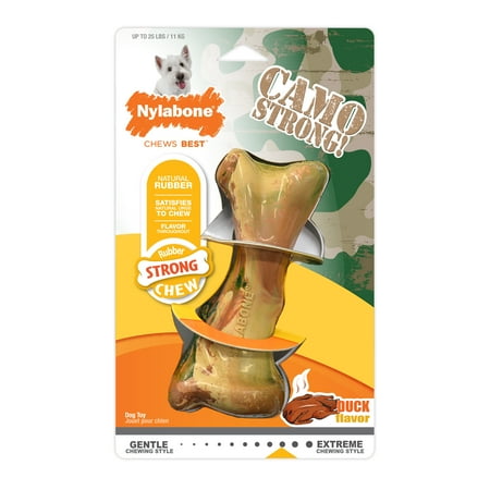 Strong Chew Camo Bone - Regular Duck Flavored Dog Toy