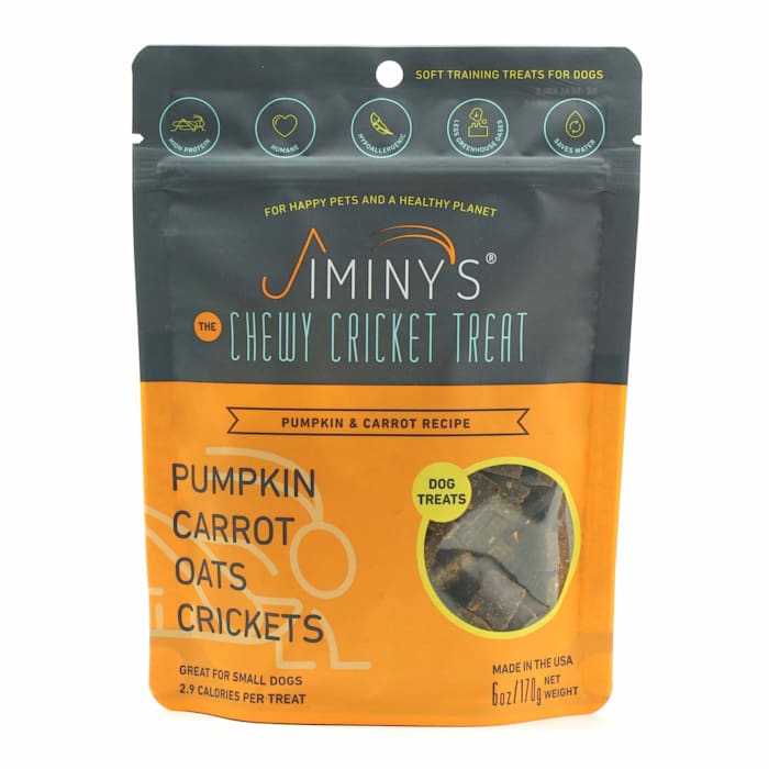 Jiminy's Chewy Cricket Training Treats for Dogs - Pumpkin & Carrot, 6oz