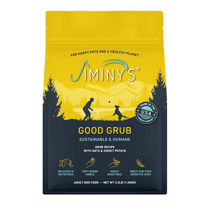 Jiminy's Good Grub Dry Dog Food - Insect Protein, Hypoallergenic, 3.5 lb Bag