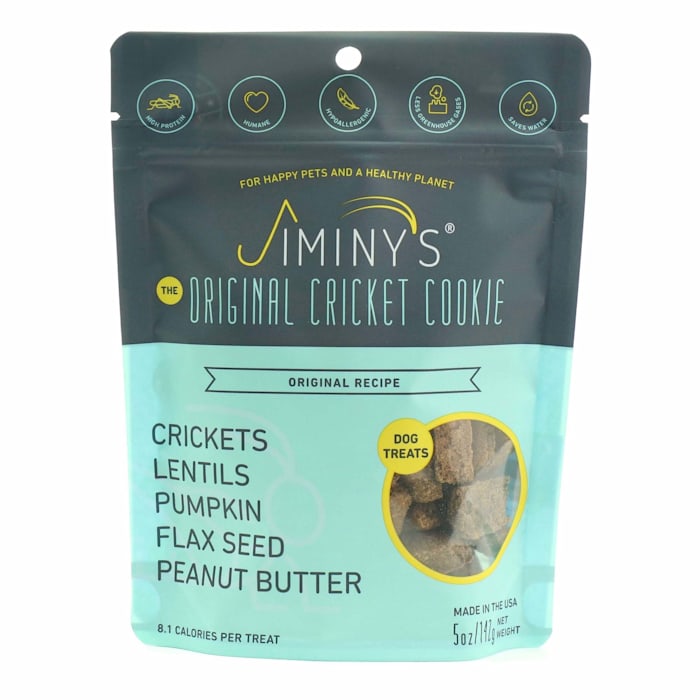 Jiminy's Original Cricket Cookie Dog Treats, 5 oz - Sustainable & High Protein