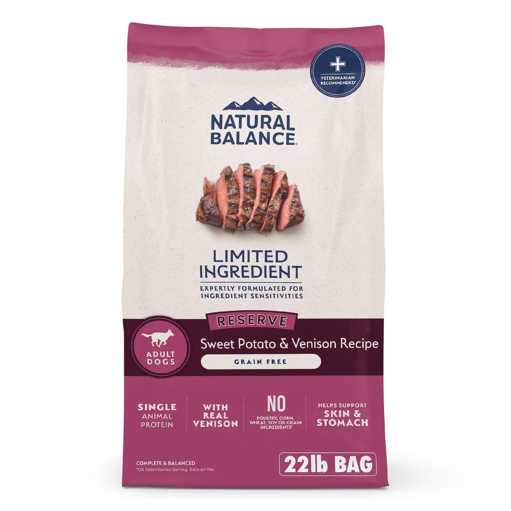 Natural Balance L.I.D. Limited Ingredient Diets Sweet Potato & Venison Dry Dog Food, 13 lb Bag, Grain-Free