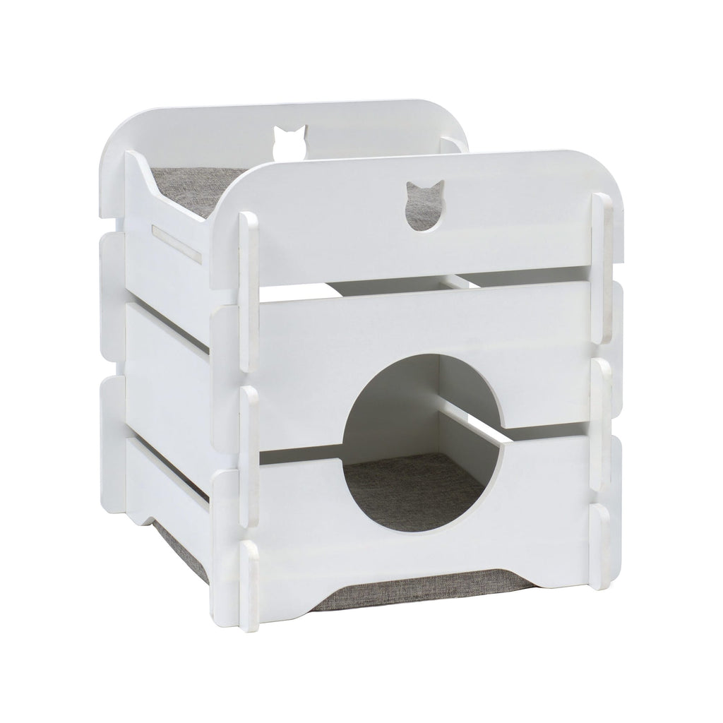 Catit Vesper Cottage Cat Tree Hideout - White Premium Cat Furniture
