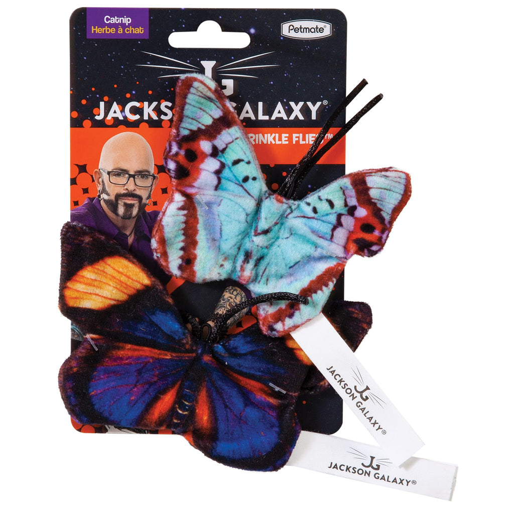 Jackson Galaxy Crinkle Flies Catnip Toy Multi-Color 2 Pac...