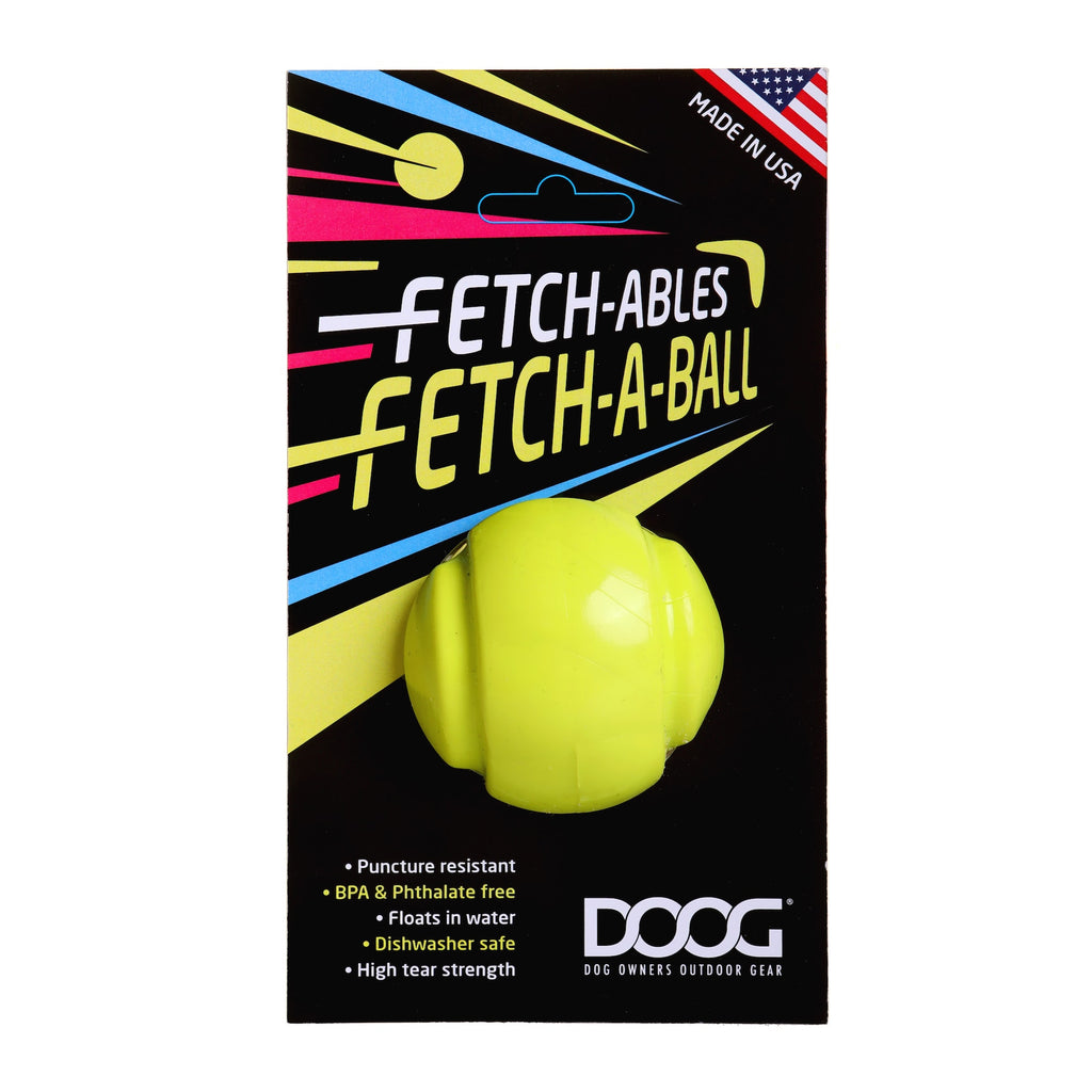 DOOG Fetch-ables Fetch-A-Ball Dog Toy 2.75  x 2.75  x 2.75