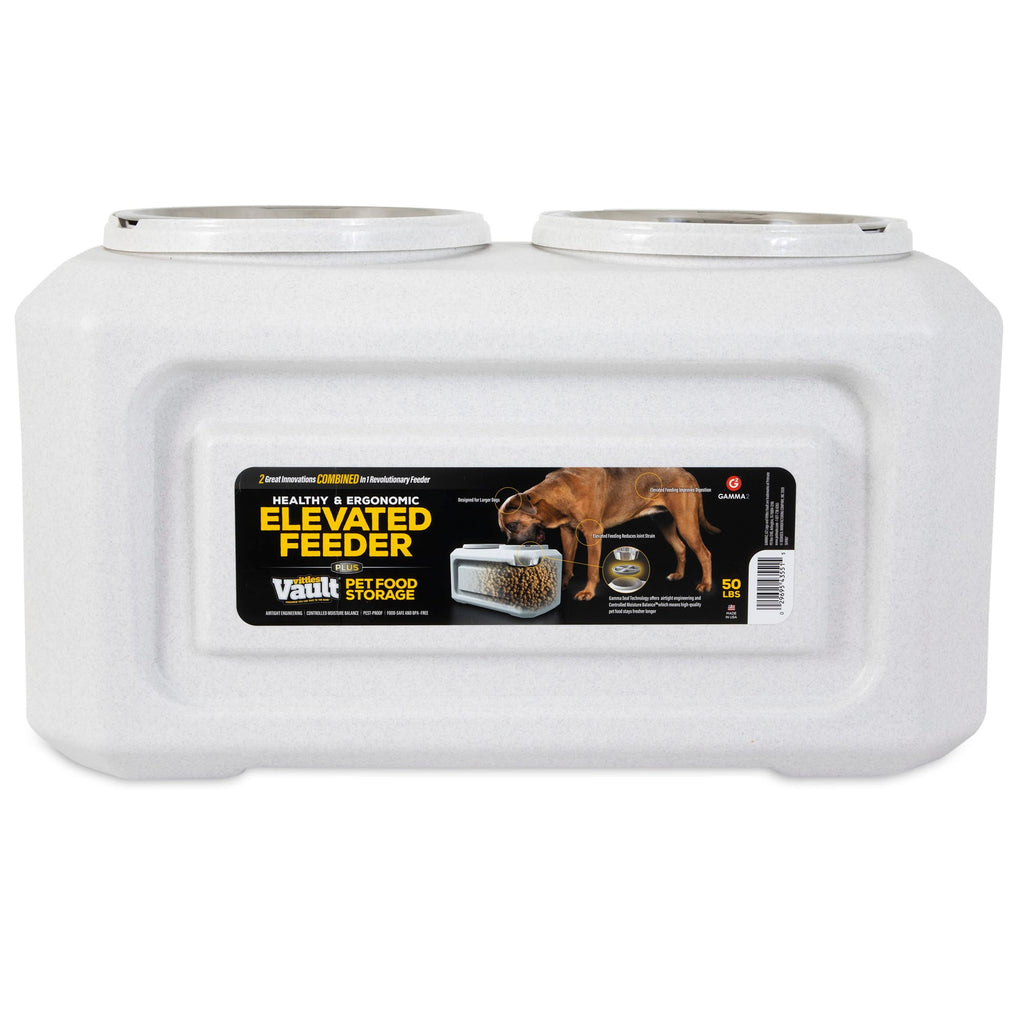 Gamma2 Vittles Vault 2-in-1 Elevated Stainless Steel Dog ...
