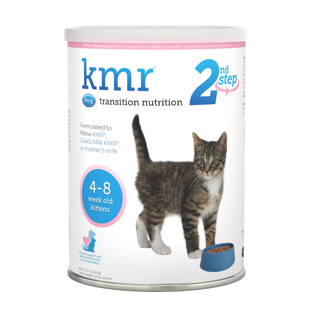PetAg KMR 2nd Step Kitten Weaning Food - Powder Formula with DHA, 14 oz