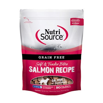 NutriSource Soft & Tender Salmon Dog Treats 6 Oz