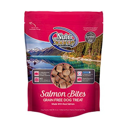 NutriSource Salmon Bites Grain Free Dog Treats 6 Oz
