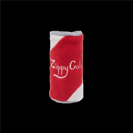 ZippyPaws Squeakie Can Zippy Cola Dog Toy - Squeaker Plush Beverage Toy