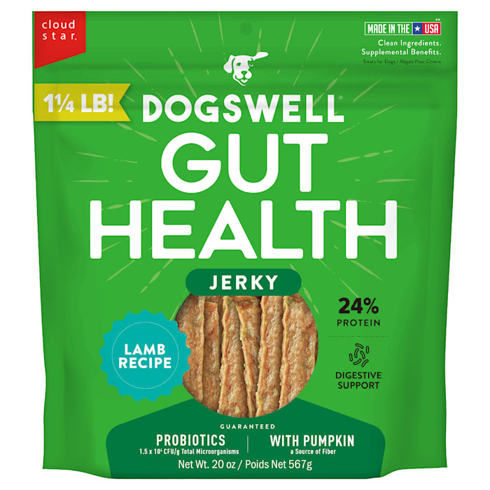 DOGSWELL Gut Health Meaty Jerky Dog Treats  Lamb  20 oz. ...