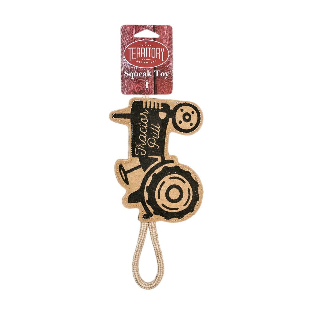 Original Territory Natural Leather Tractor Tug Dog Toy