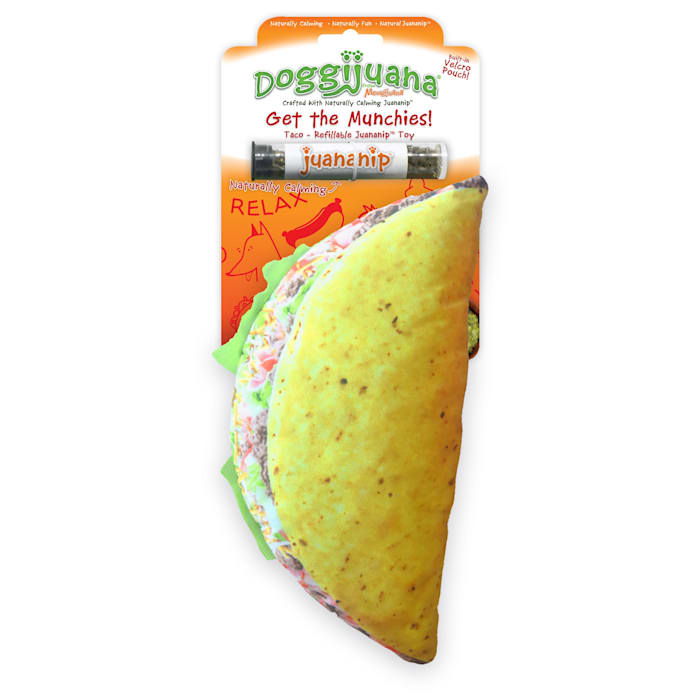 Doggijuana Get the Munchies Taco Refillable Juananip Dog Toy