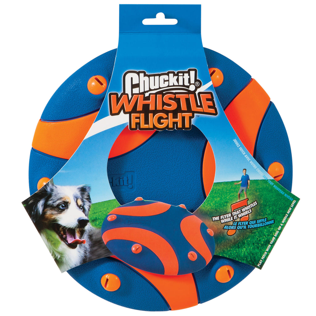 Chuckit! Whistle Flight Dog Toy - Outdoor Fetch Flyer with Whistle Sound