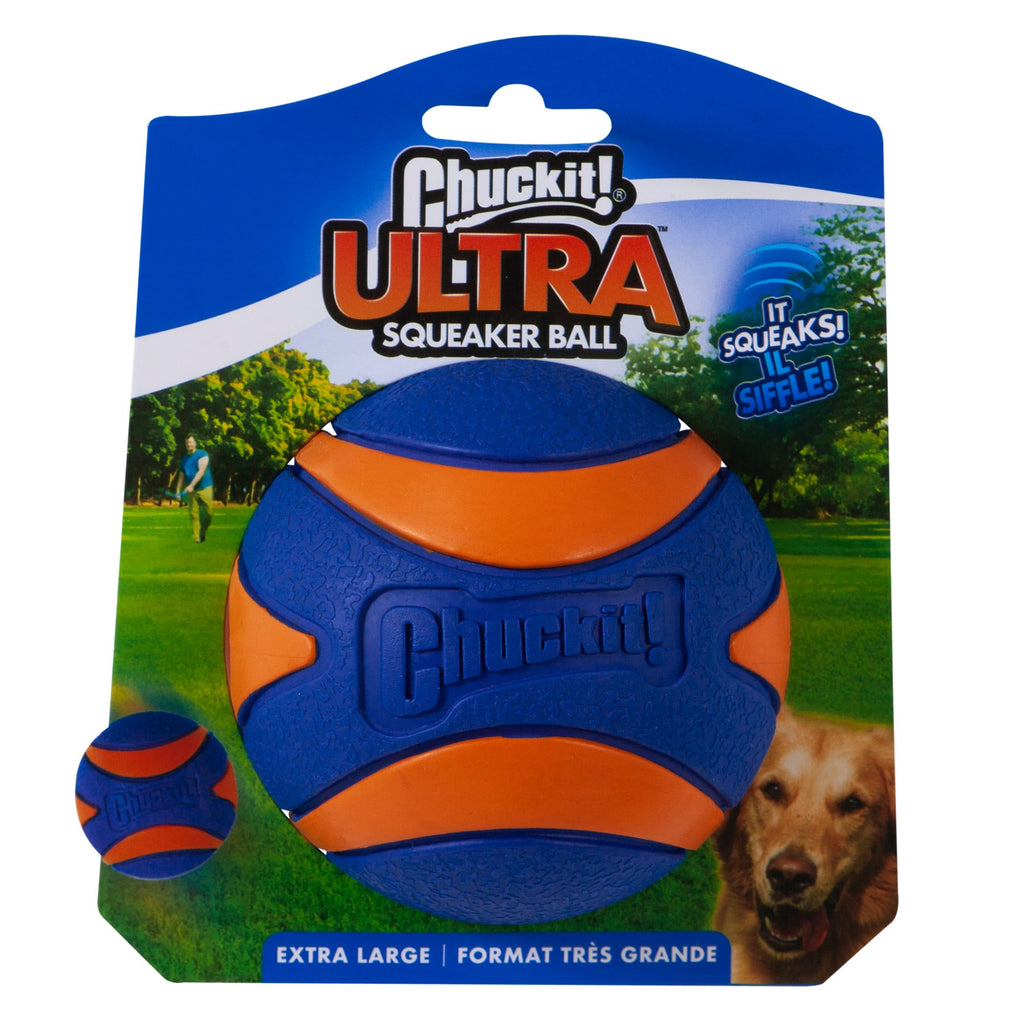 Chuckit! Ultra Squeaker Rubber Ball Fetch Dog Toy  Extra ...