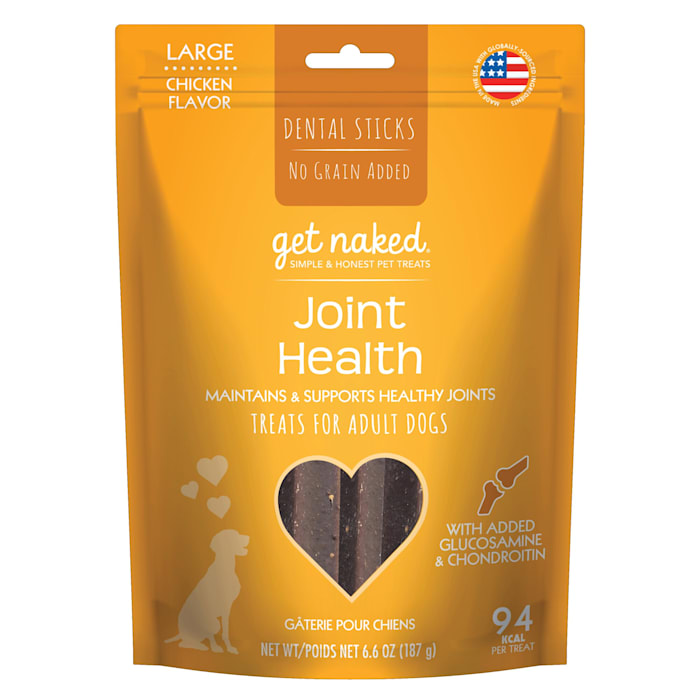 Get Naked Dental Chew Sticks Dog JOINT HEALTH LARGE 6.6 oz