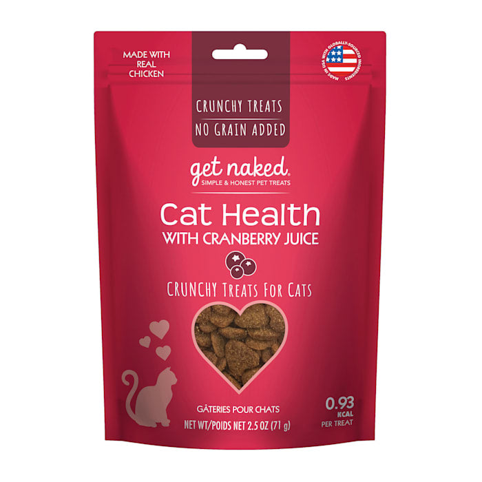 Get Naked Cat Health Treats - Cranberry, Urinary Support, Grain-Free, Crunchy, 2.5 oz