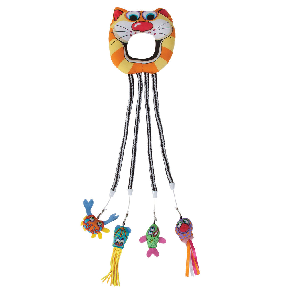 Fat Cat Catfisher Doorknob Hanger Cat Toy with Catnip