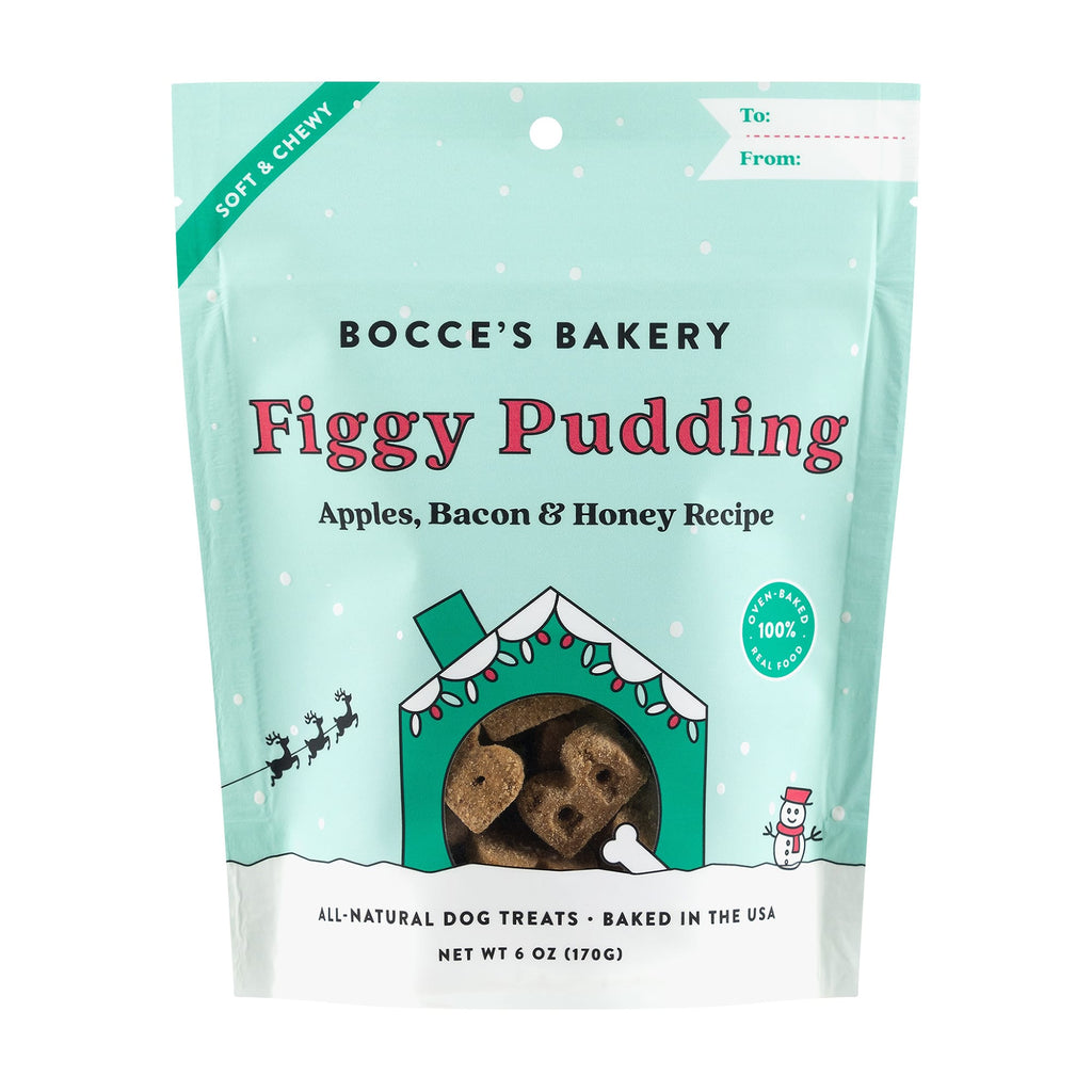 Bocce's Bakery Figgy Puddy Dog Treats - Apples, PB & Bacon - 6oz