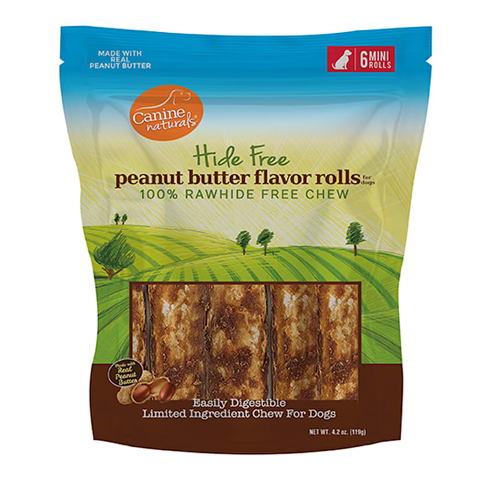 Canine Naturals Peanut Butter Chew - 100% Rawhide Free Do...