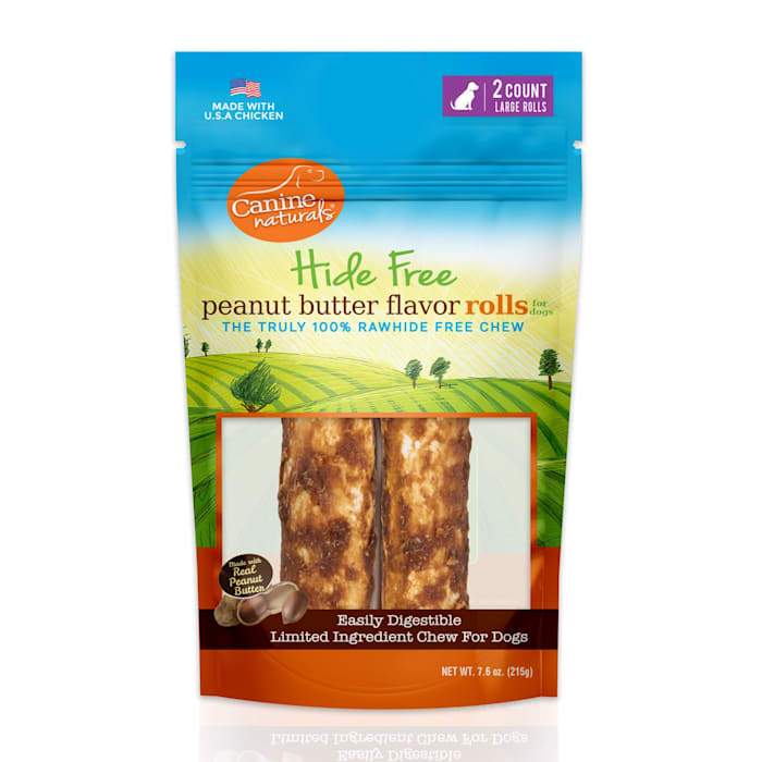 Canine Naturals Peanut Butter Chew - 100% Rawhide Free Do...