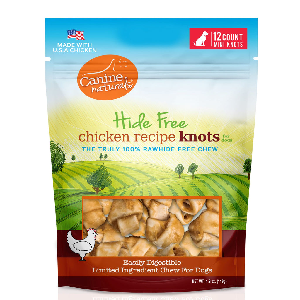 Canine Naturals Chicken Recipe Chew - Mini Knot- 12 Pack ...