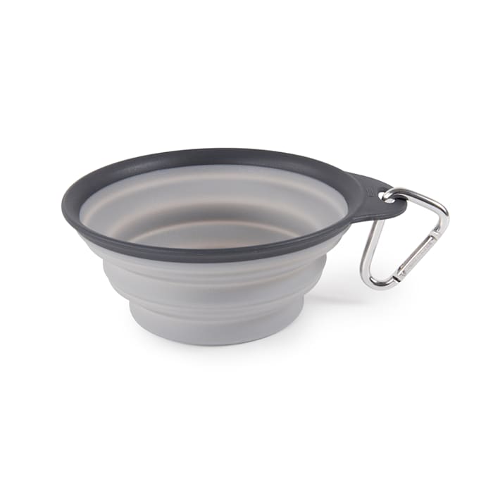 Dexas Popware Collapsible Travel Cup - Light Gray - 2 Cup Pet Bowl