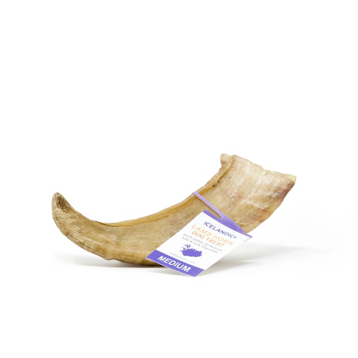 Icelandic+ Small Lamb Horn with Marrow Dog Chew - Long Lasting, All Natural Treat