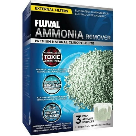 Fluval Ammonia Remover - 540g (3 x 180g Pouches) - Freshwater Aquarium Filter Media