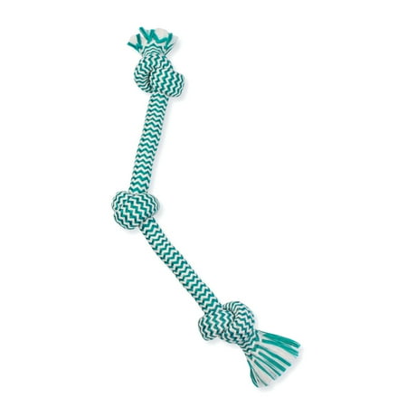 Mammoth Extra Fresh 3 Knot Tug Dog Toy - Medium, 20 Inch Dental Rope Chew