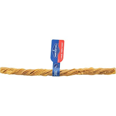 Barkworthies Large Tripe Twist Dog Treat, Beef, Single Chew (12 inch)