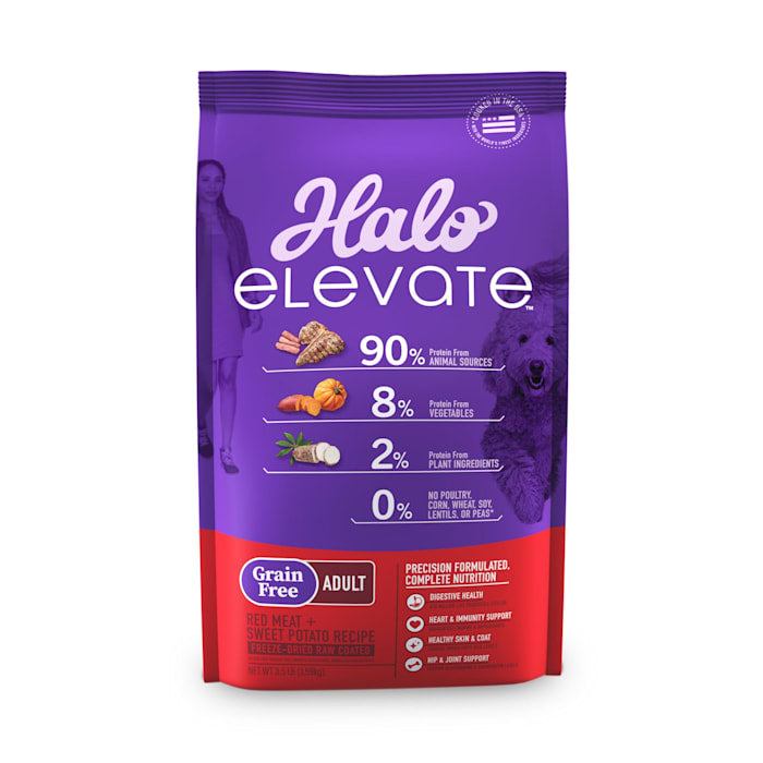 Halo Elevate Dog Grain Free Red Meat Recipe Dry Food, 3.5...