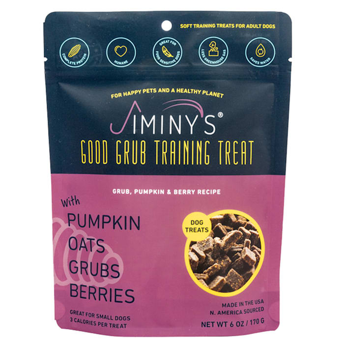 Jiminy's Grub Pumpkin & Berry Chewy Dog Treats - Training, 6 oz Bag