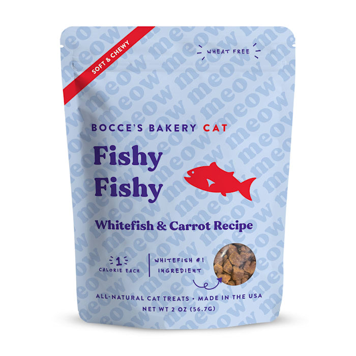 Bocce's Bakery Fishy Fishy Cat Treats - Soft & Chewy, All-Natural, 2 oz