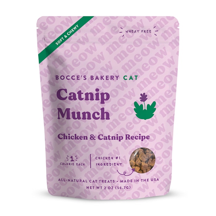 Bocce's Bakery Catnip Munch Cat Treats - Soft & Chewy Chicken Recipe, 2 oz