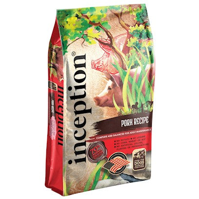 Inception Pork Recipe Dry Dog Food - 4 lb Bag, Legume Free, Meat First