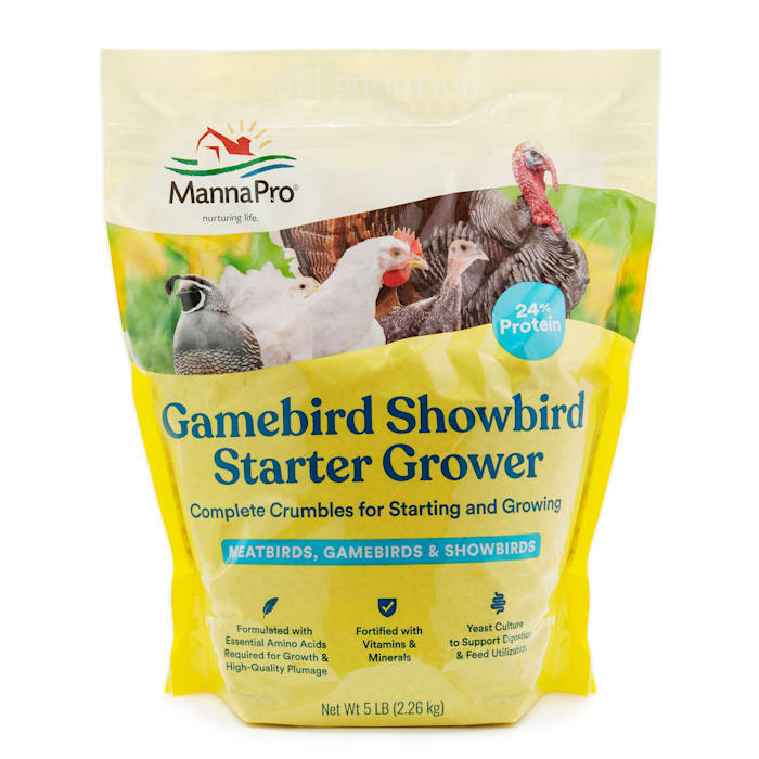 Manna Pro Gamebird and Showbird Starter Grower  24% Prote...