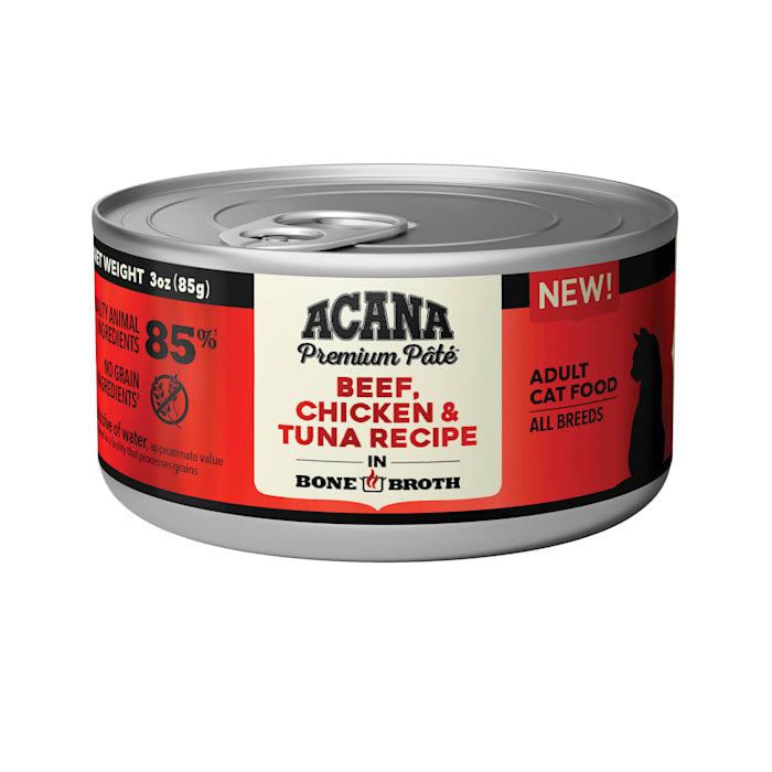 ACANA Beef, Chicken + Tuna Recipe in Bone Broth Wet Cat F...