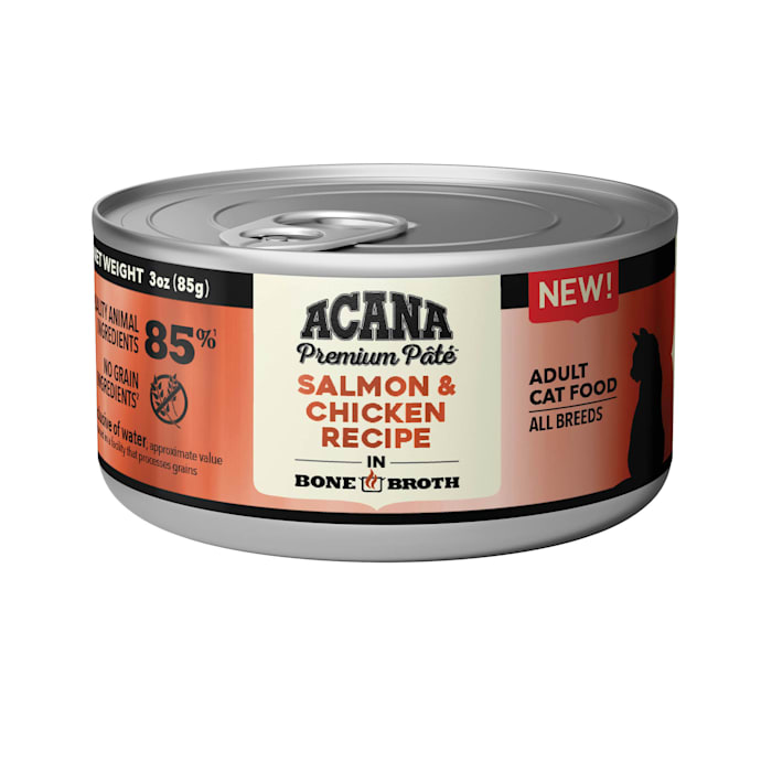 ACANA Salmon + Chicken in Bone Broth Wet Cat Food, 3 oz.,...