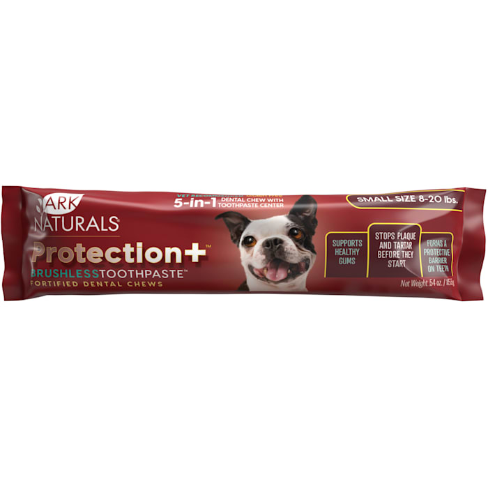 Ark Naturals Protection+ Brushless Toothpaste Dental Chews for Small Dogs (8-20 lbs)