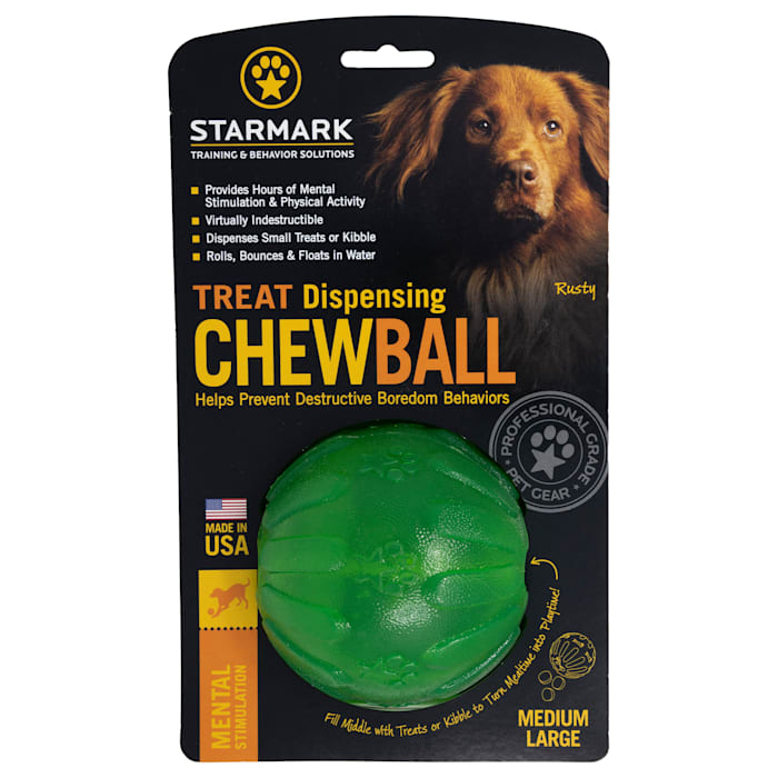 Starmark Everlasting Fun Ball Dog Toy  Green