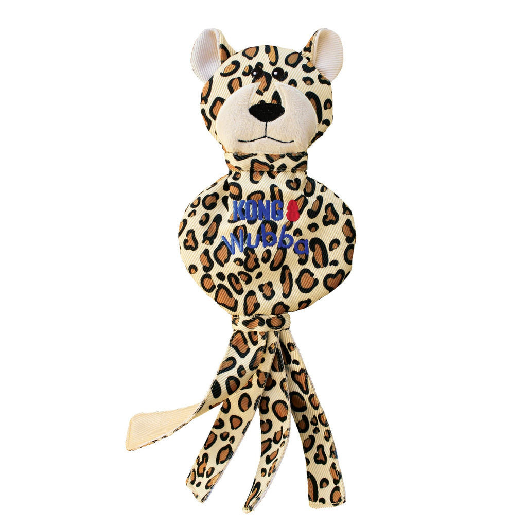 KONG Wubba No Stuff Dog Toy Cheetah