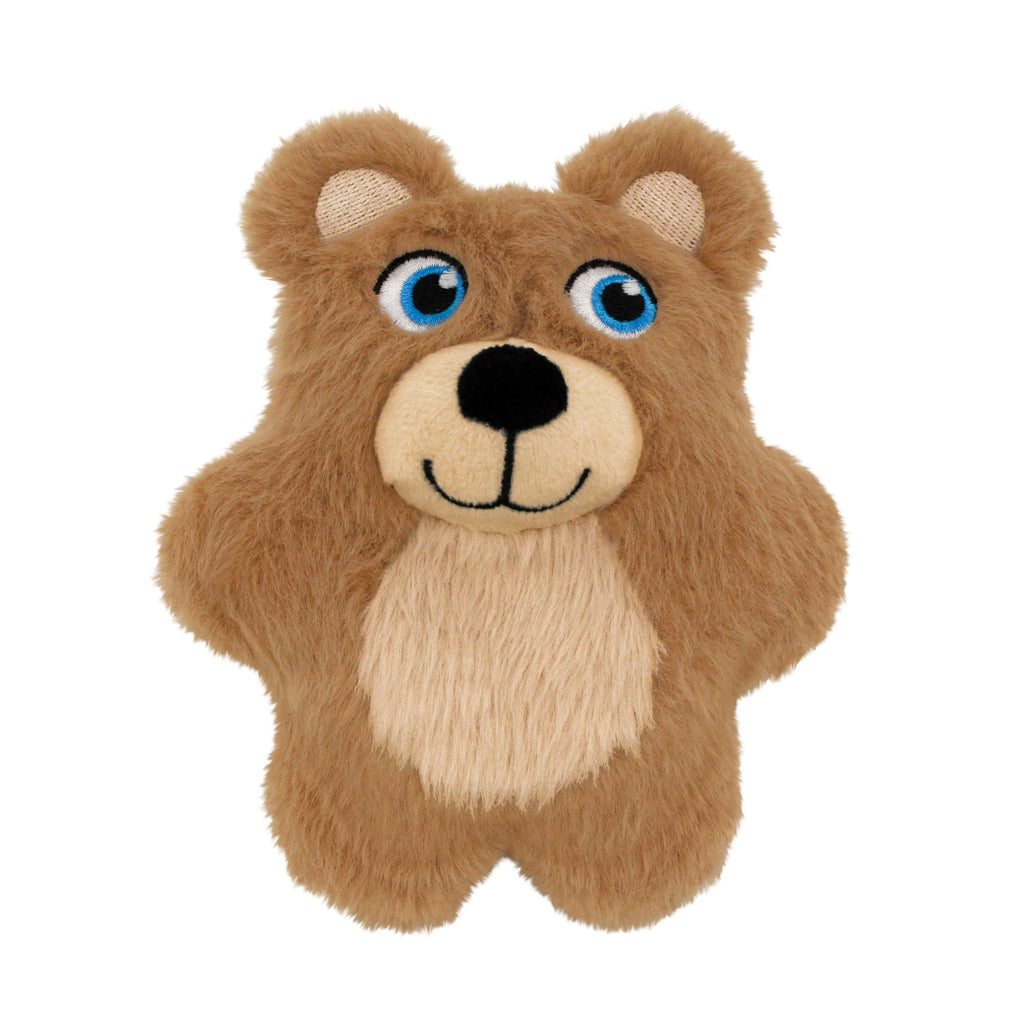 KONG Snuzzles Kiddos Teddy Bear Dog Toy - Small Plush Squeaker Crinkle